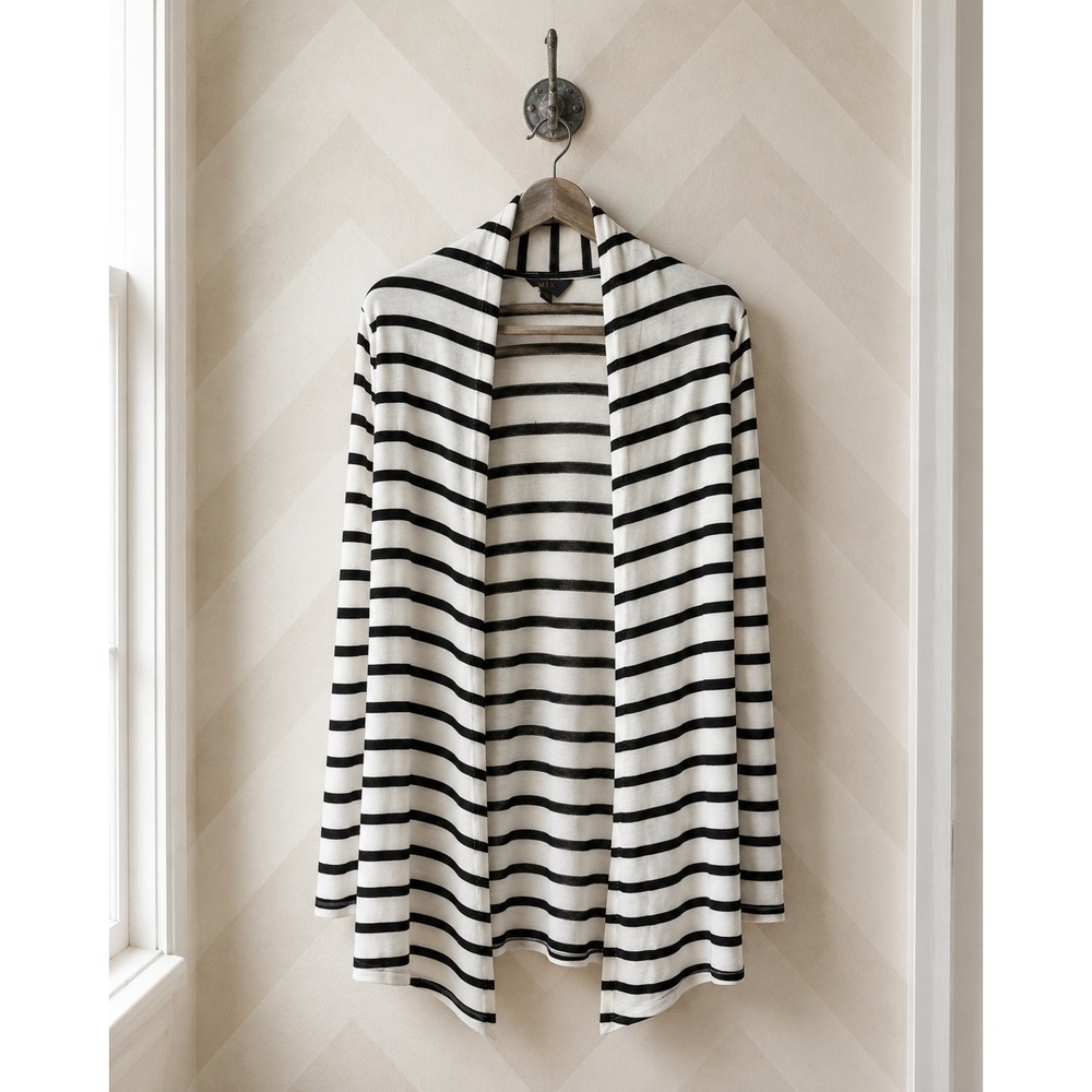 Mix by 41 Hawthorn Striped Open Front Cardigan Large